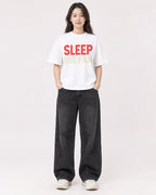 Mockup Boxy Heavyweight Tee White female full-body 03