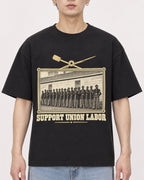 Mockup Boxy Heavyweight Tee Black male close-up 01
