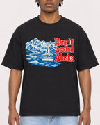 Mockup Boxy Heavyweight Tee Black male close-up 05