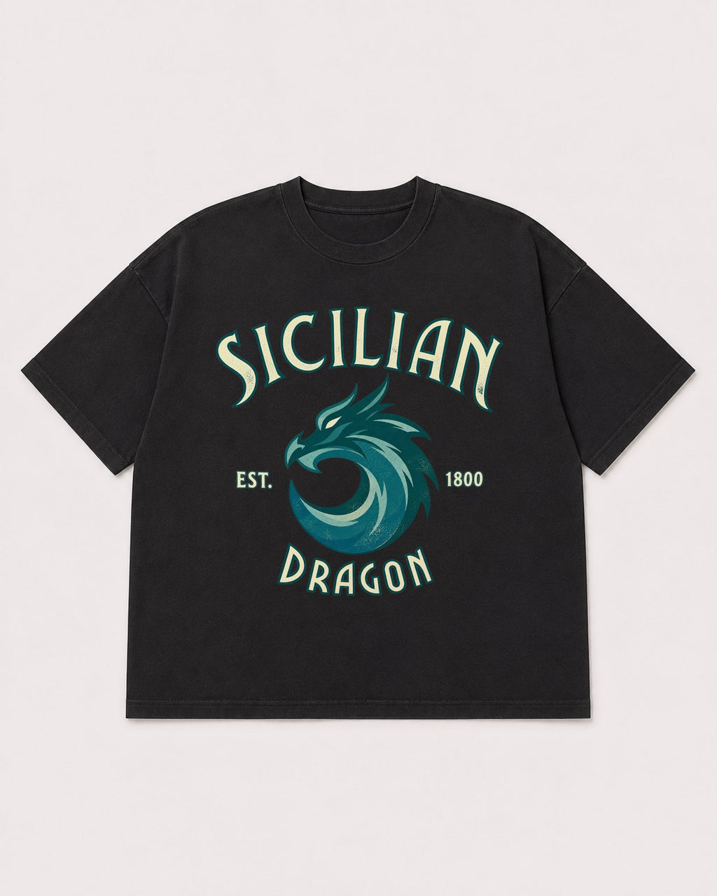 Mockup Boxy Heavyweight Tee Black product