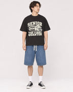 Mockup Boxy Heavyweight Tee Black male full-body 03