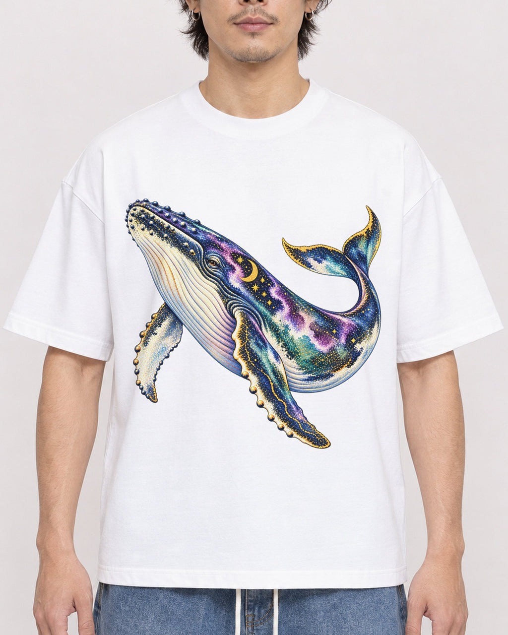 Mockup Boxy Heavyweight Tee White male close-up 03