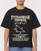 Mockup Boxy Heavyweight Tee Black male close-up 10