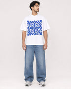 Mockup Boxy Heavyweight Tee White male full-body 02