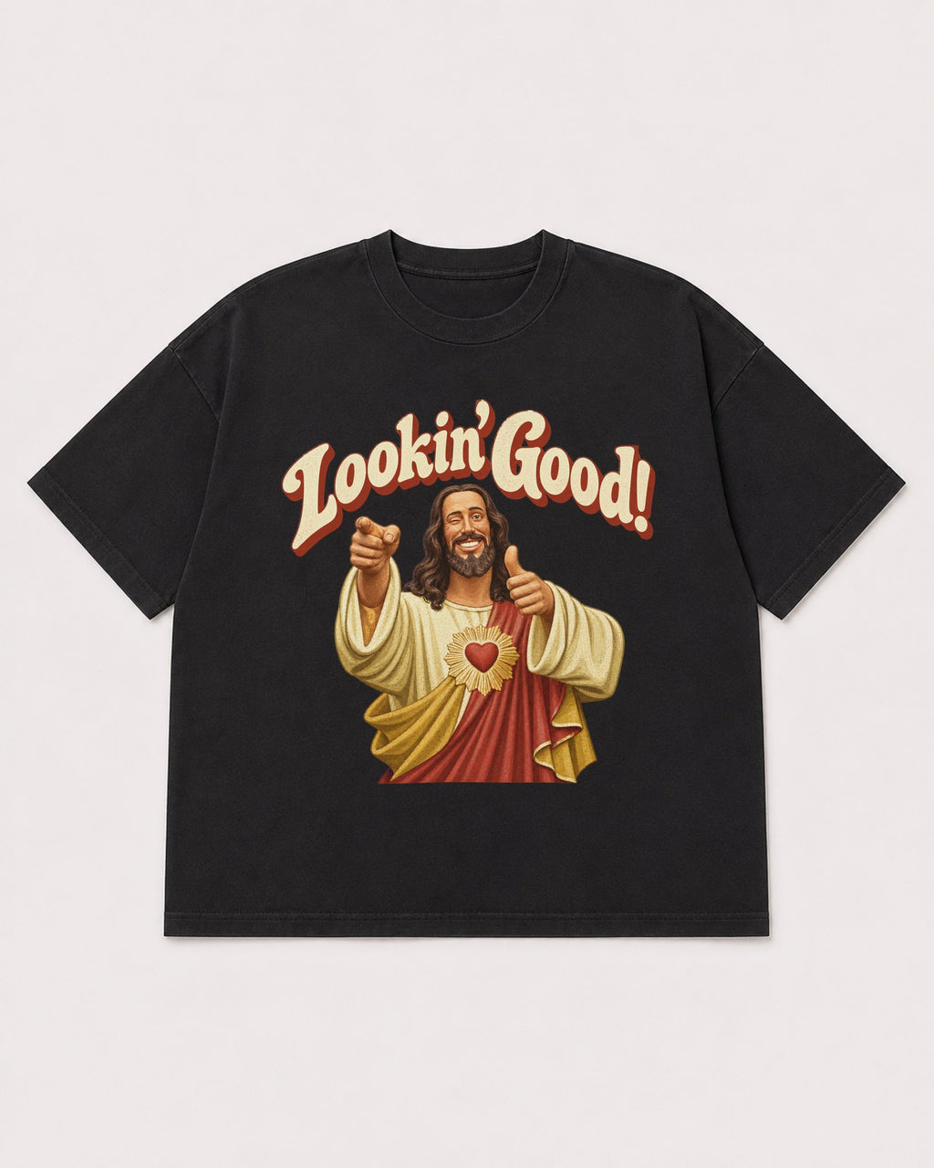 Mockup Boxy Heavyweight Tee Black product