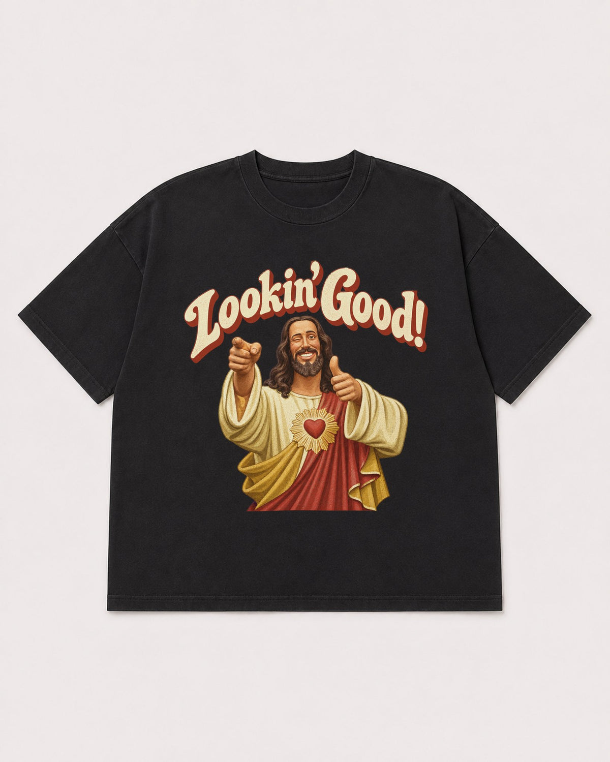 Mockup Boxy Heavyweight Tee Black product