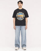 Mockup Boxy Heavyweight Tee Black male full-body 13