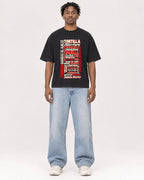 Mockup Boxy Heavyweight Tee Black male full-body 05