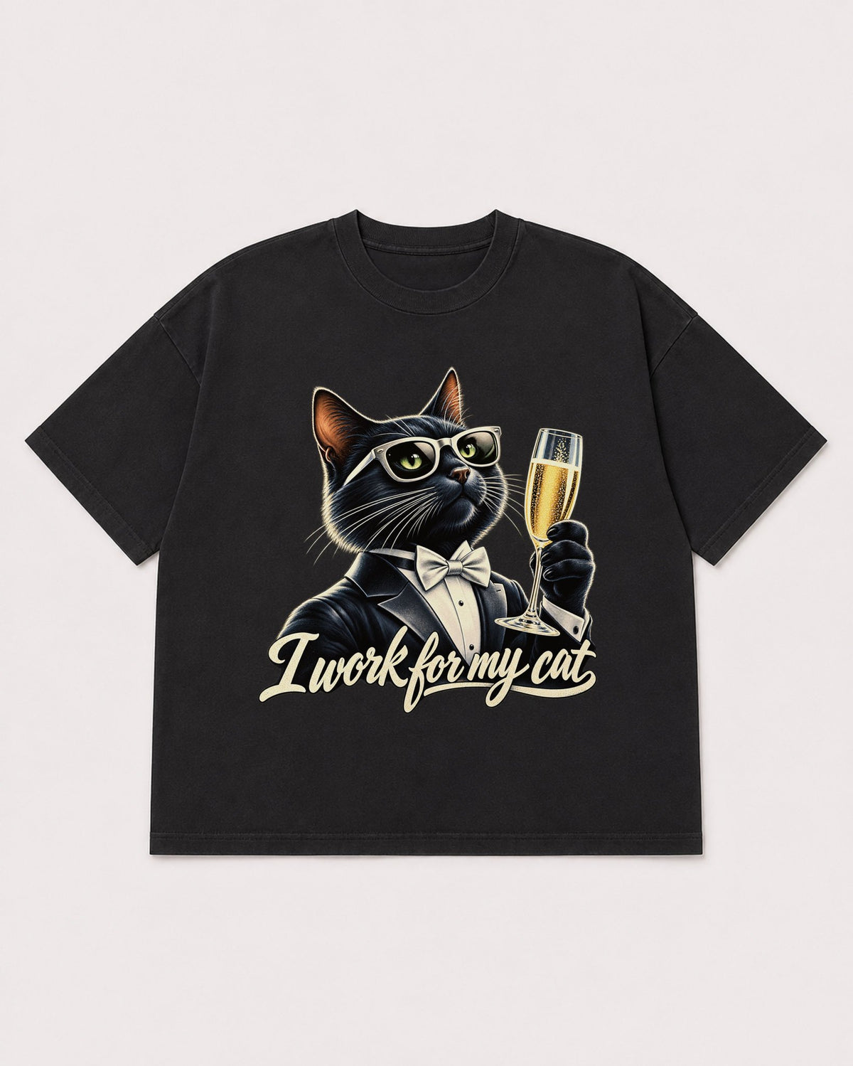 Mockup Boxy Heavyweight Tee Black product