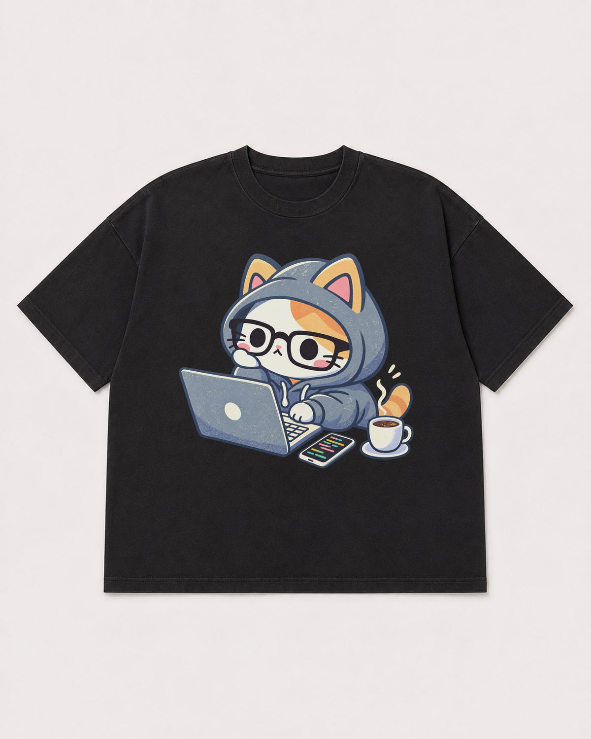 Mockup Boxy Heavyweight Tee Black product