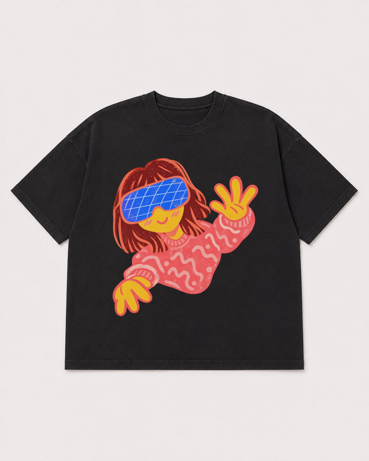 Mockup Boxy Heavyweight Tee Black product