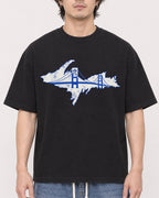 Mockup Boxy Heavyweight Tee Black male close-up 03