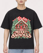 Mockup Boxy Heavyweight Tee Black male close-up 01