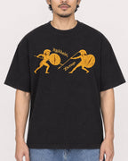 Mockup Boxy Heavyweight Tee Black male close-up 02