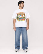 Mockup Boxy Heavyweight Tee White male full-body 02