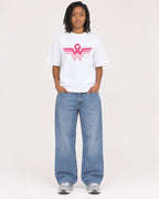 Mockup Boxy Heavyweight Tee White female full-body 15