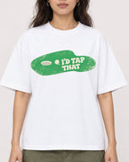 Mockup Boxy Heavyweight Tee White female close-up 02