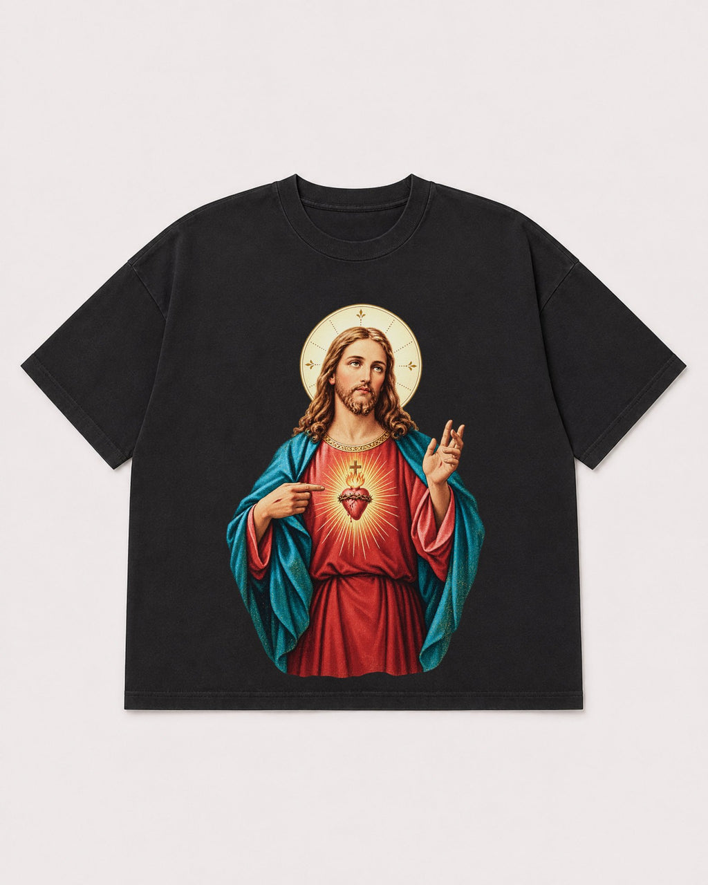 Mockup Boxy Heavyweight Tee Black product