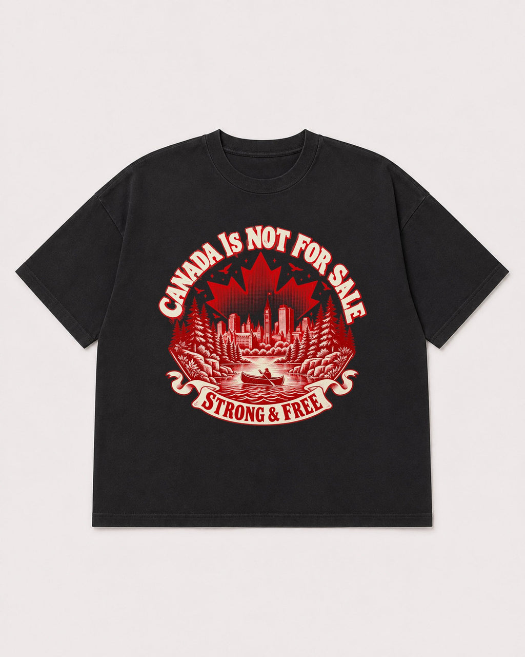 Mockup Boxy Heavyweight Tee Black product