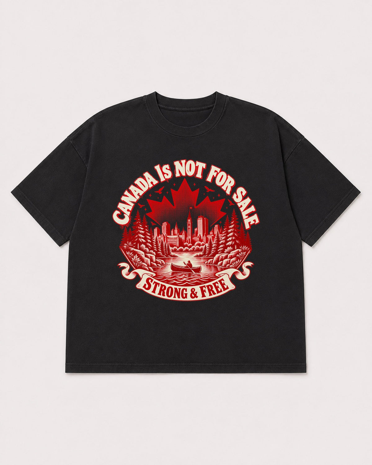 Mockup Boxy Heavyweight Tee Black product