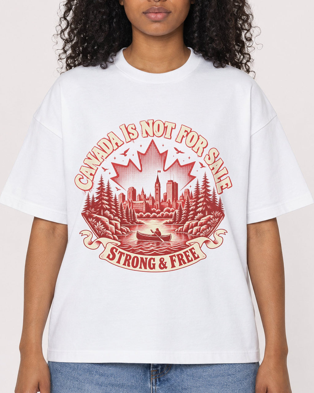 Mockup Boxy Heavyweight Tee White female close-up 05