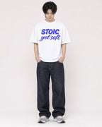 Mockup Boxy Heavyweight Tee White male full-body 11