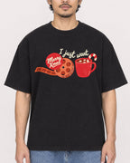 Mockup Boxy Heavyweight Tee Black male close-up 02