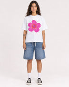 Mockup Boxy Heavyweight Tee White female full-body 06