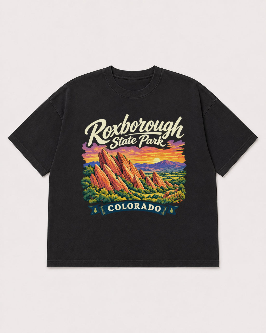 Mockup Boxy Heavyweight Tee Black product