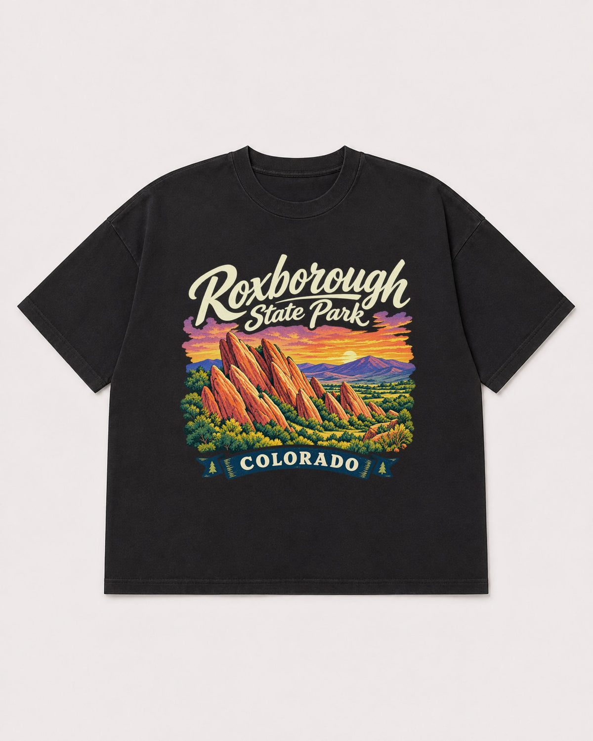 Mockup Boxy Heavyweight Tee Black product