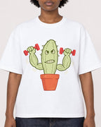 Mockup Boxy Heavyweight Tee White female close-up 14