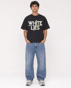 Mockup Boxy Heavyweight Tee Black male full-body 06
