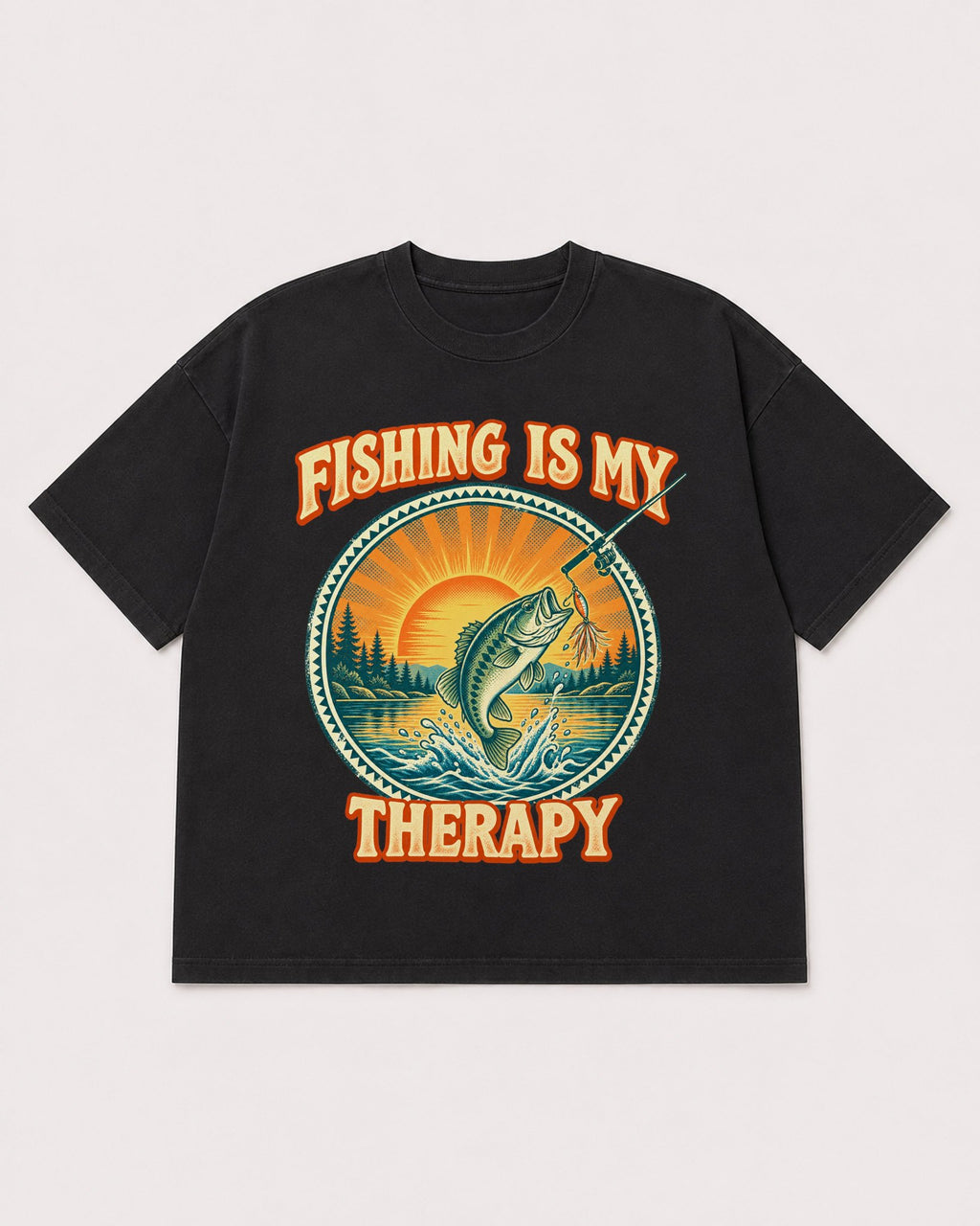 Mockup Boxy Heavyweight Tee Black product