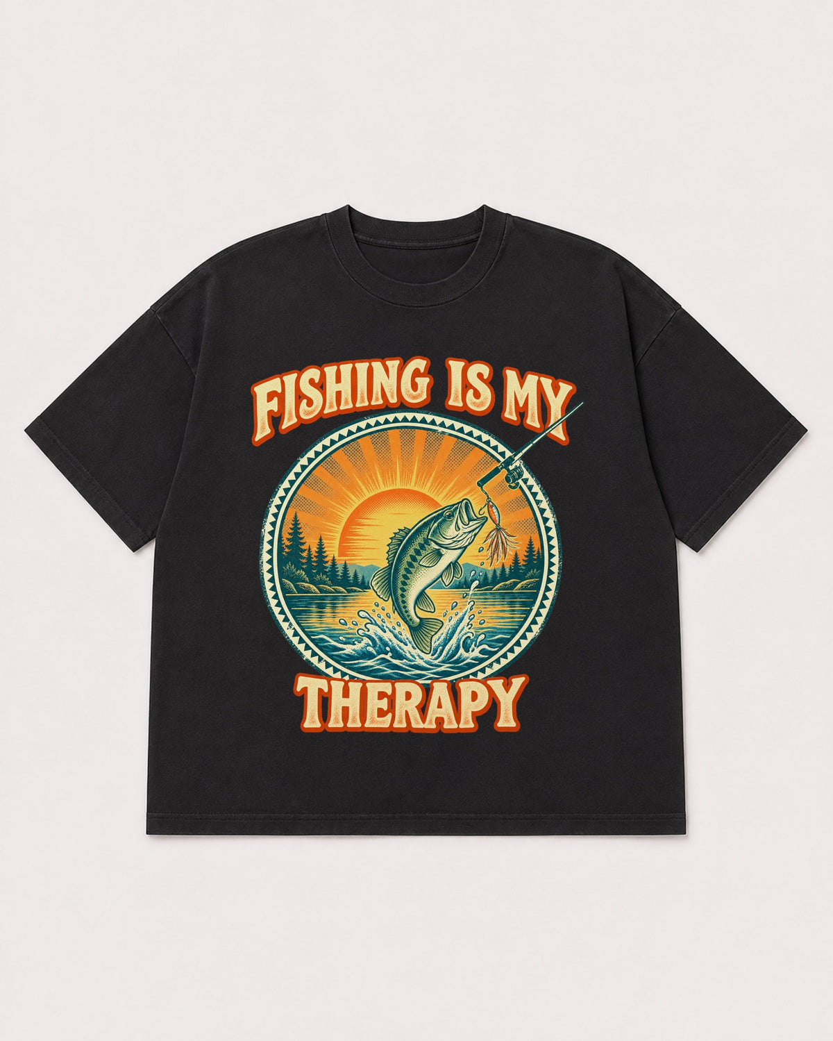 Mockup Boxy Heavyweight Tee Black product