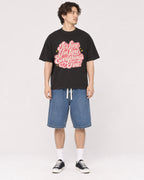 Mockup Boxy Heavyweight Tee Black male full-body 03