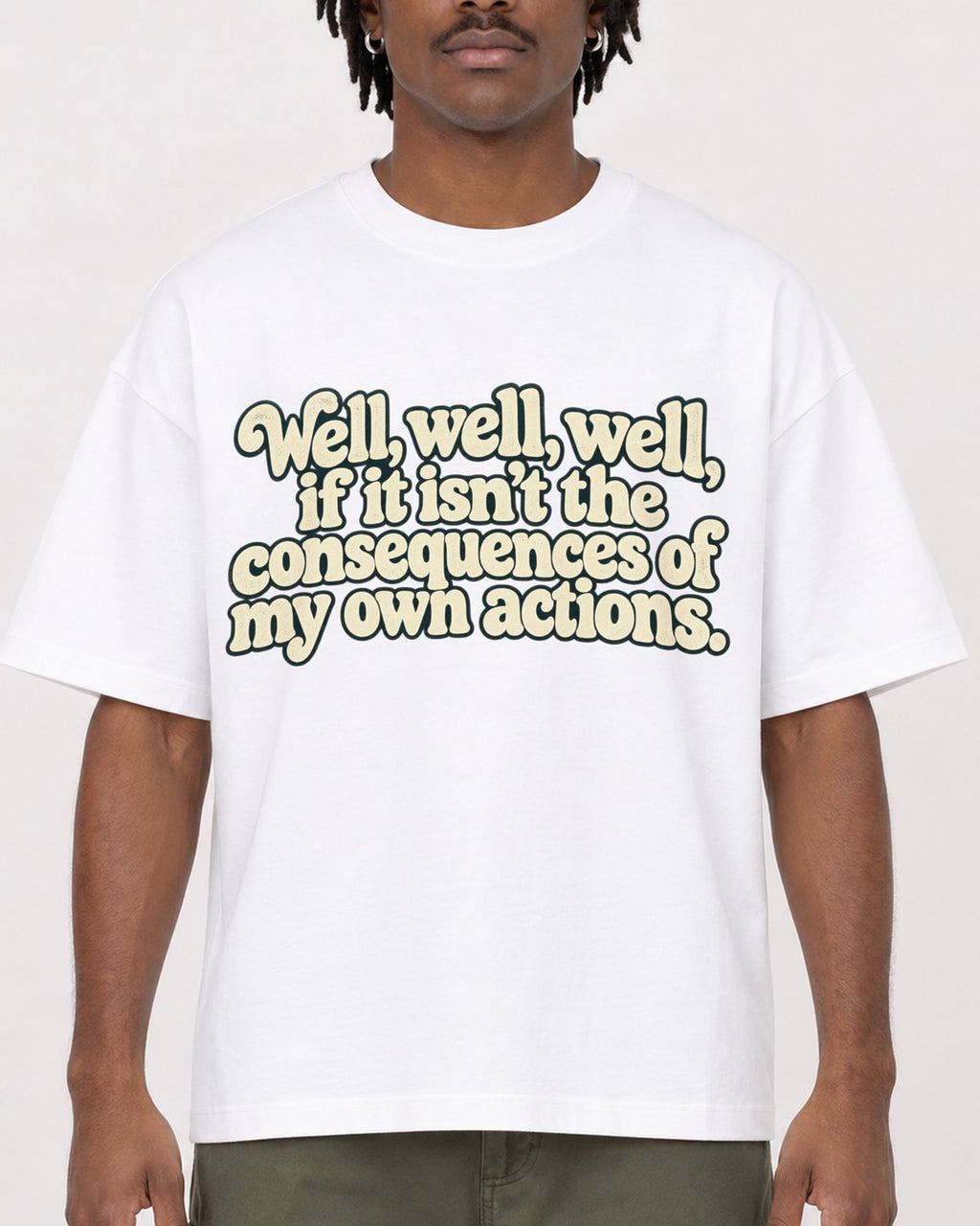 Mockup Boxy Heavyweight Tee White male close-up 04