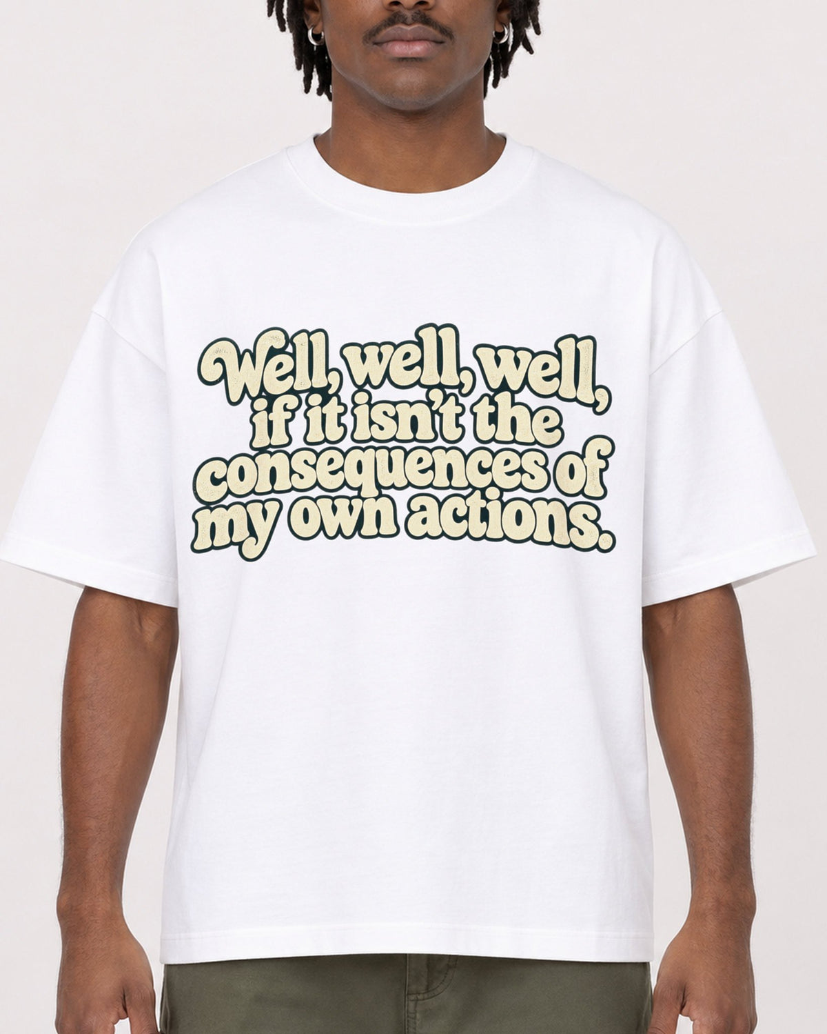 Mockup Boxy Heavyweight Tee White male close-up 04