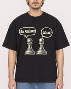 Mockup Boxy Heavyweight Tee Black male close-up 02