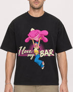 Mockup Boxy Heavyweight Tee Black male close-up 08