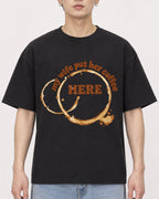 Mockup Boxy Heavyweight Tee Black male close-up 01
