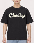 Mockup Boxy Heavyweight Tee Black male close-up 01