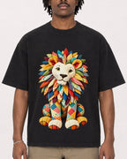 Mockup Boxy Heavyweight Tee Black male close-up 04