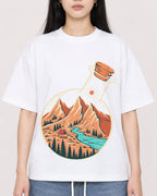 Mockup Boxy Heavyweight Tee White female close-up 01