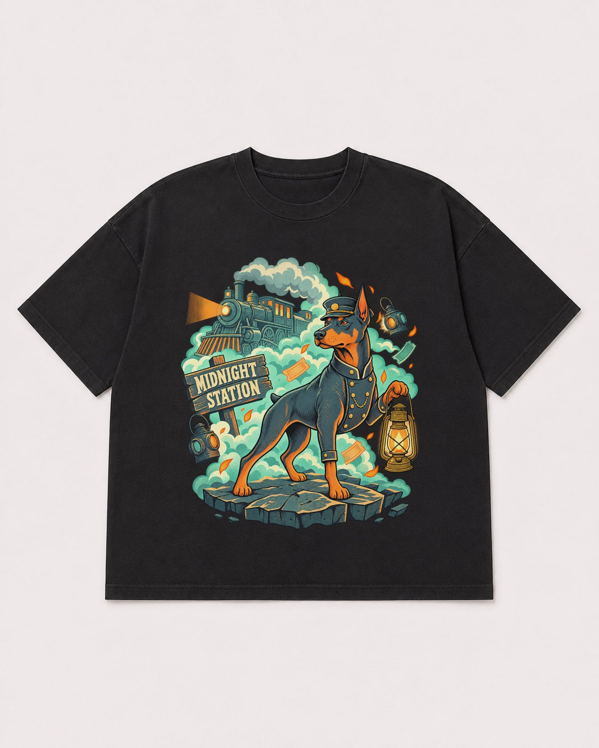 Mockup Boxy Heavyweight Tee Black product