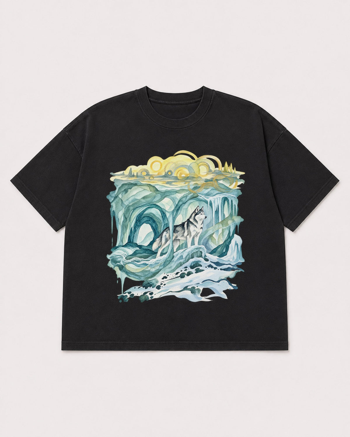 Mockup Boxy Heavyweight Tee Black product