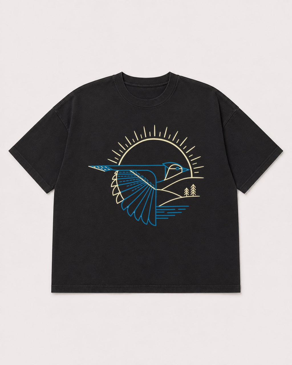 Mockup Boxy Heavyweight Tee Black product