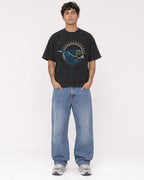 Mockup Boxy Heavyweight Tee Black male full-body 06