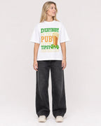 Mockup Boxy Heavyweight Tee White female full-body 08
