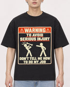 Mockup Boxy Heavyweight Tee Black male close-up 01