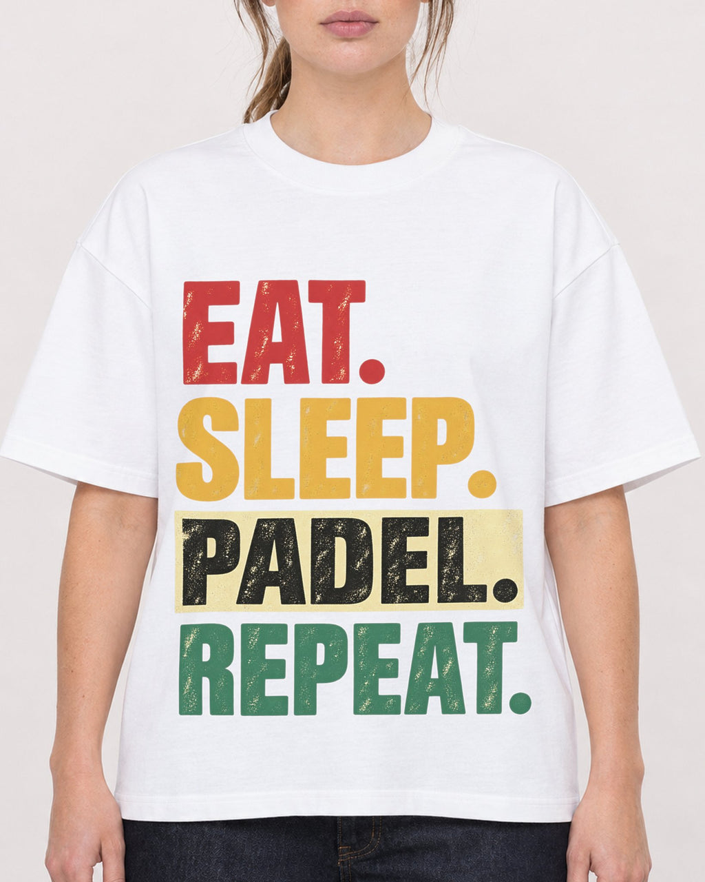 Mockup Boxy Heavyweight Tee White female close-up 29